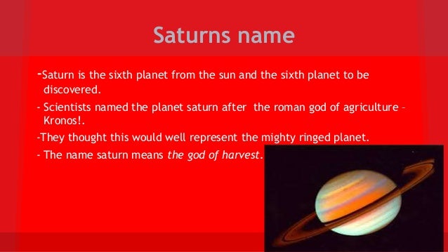 Saturn Name